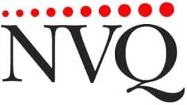 NVQ logo with the letters 'NVQ' and a row of red dots above.